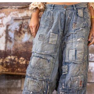 Magnolia Pearl Blue Patchwork Jeans